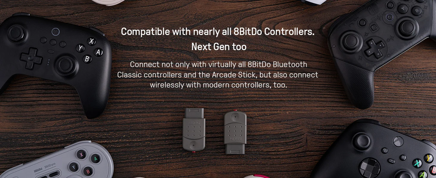 8BitDo Retro-Empfänger-Adapter für Saturn, Windows 11/ 12, kompatibel mit Xbox Series, Xbox One, Switch Pro, PS5, PS4-Controller – Detail 3