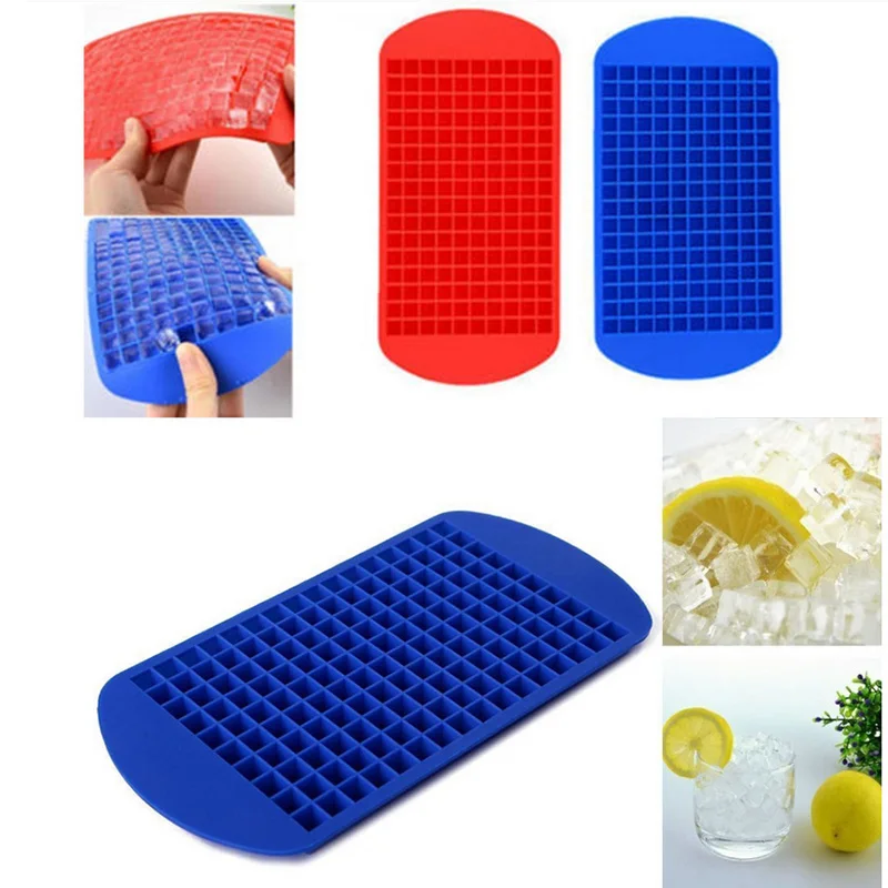 Ice Cube Tray 160 Grids 1X1cm Silicone Fruit Ice Cube Maker DIY Creative Small Ice Cube Mold Square Shape Kitchen Accessories