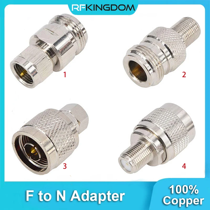 

N To F TV Male Female Straight Adapter L16 N Male Female To F TV Male Female Imperial Coaxial Connector Converter Brass Copper