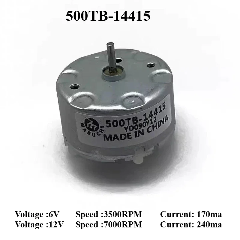 RF-500TB-12560/14415/18280 Mini 500 Electric Motor Micro 32MM Round Spindle Motor DC 6V 12V 5700RPM Presious Metal Brush Motor