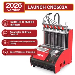 LAUNCH CNC603A Injector Cleaner And Tester 6 Cylinders Injector Cleaning Machine Ultrasonic Injector Tester