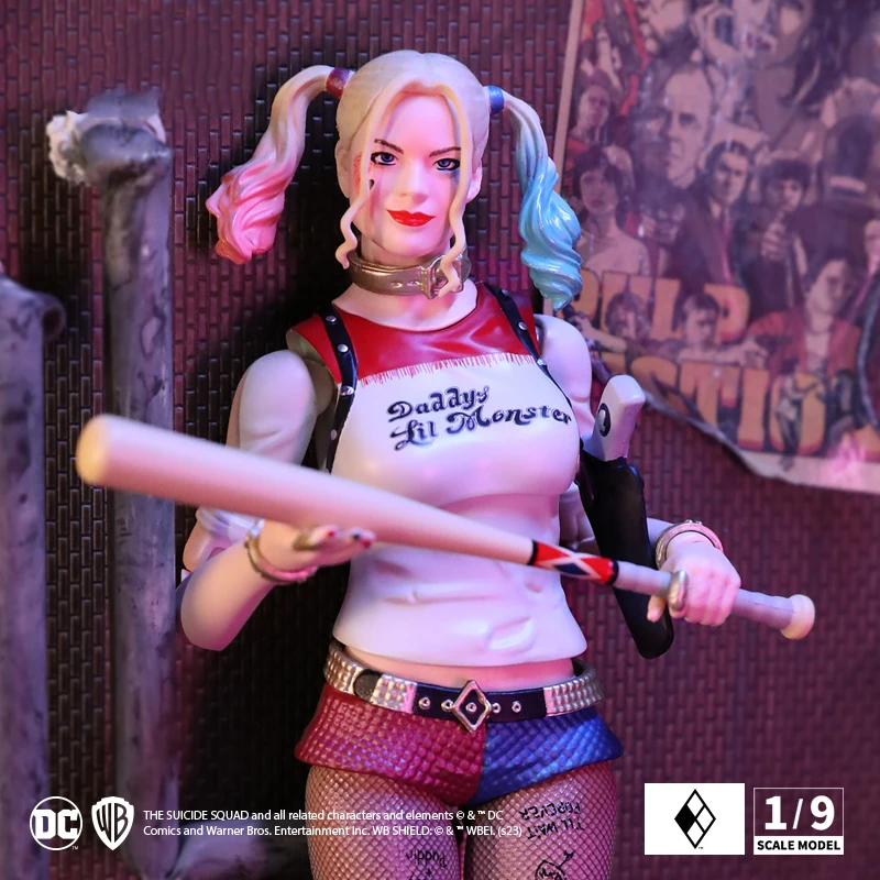 Fondjoy Genuine Model DC Harley Quinn 1/9 Scale Action Figure Anime Characters Harley Quinn Model Collectible Toys Boys Gifts