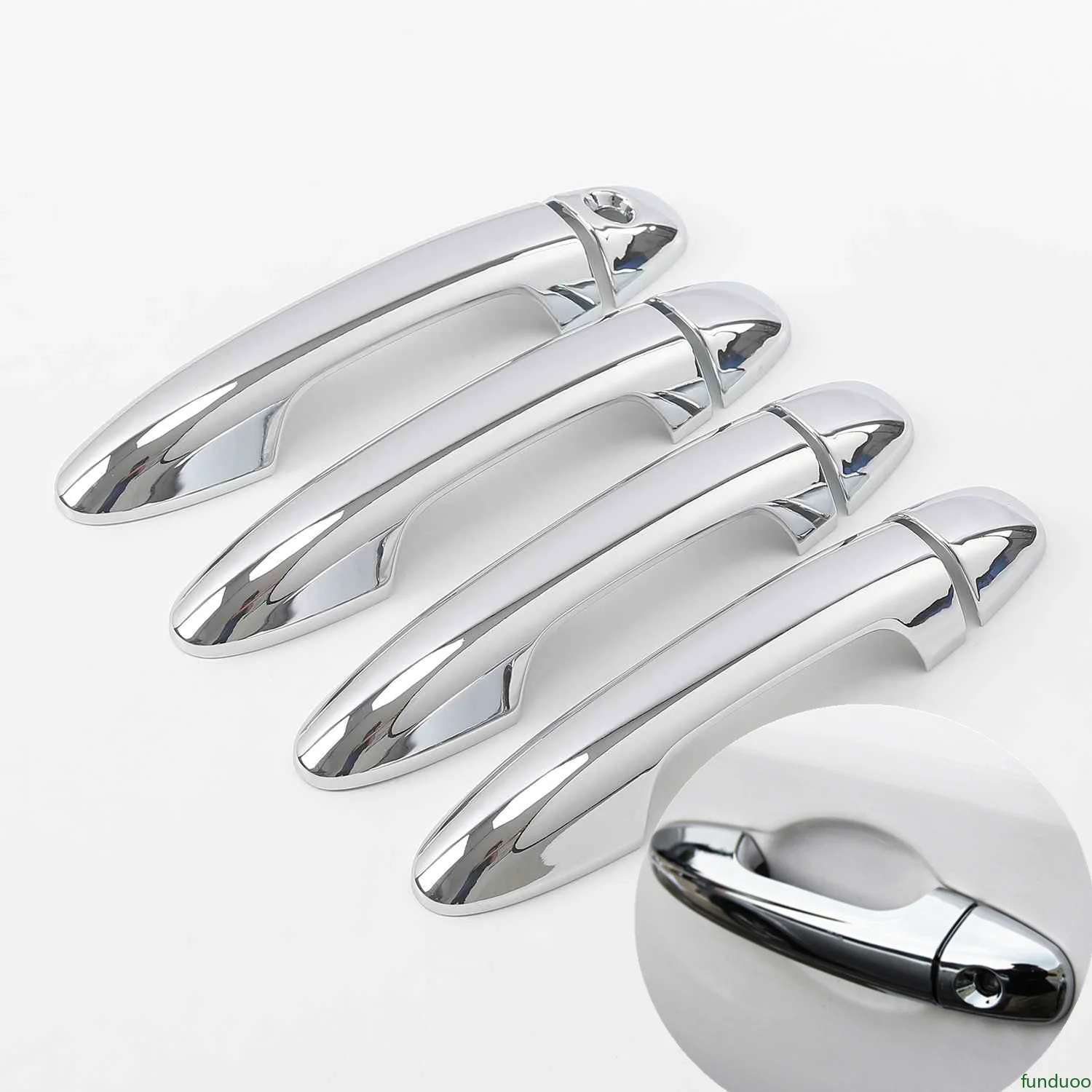 For Toyota Yaris Vios XP150 Facelift 2019~2023 Chrome Car Door Handle Bowl Cover Decor Trim Sticker Styling Accessories