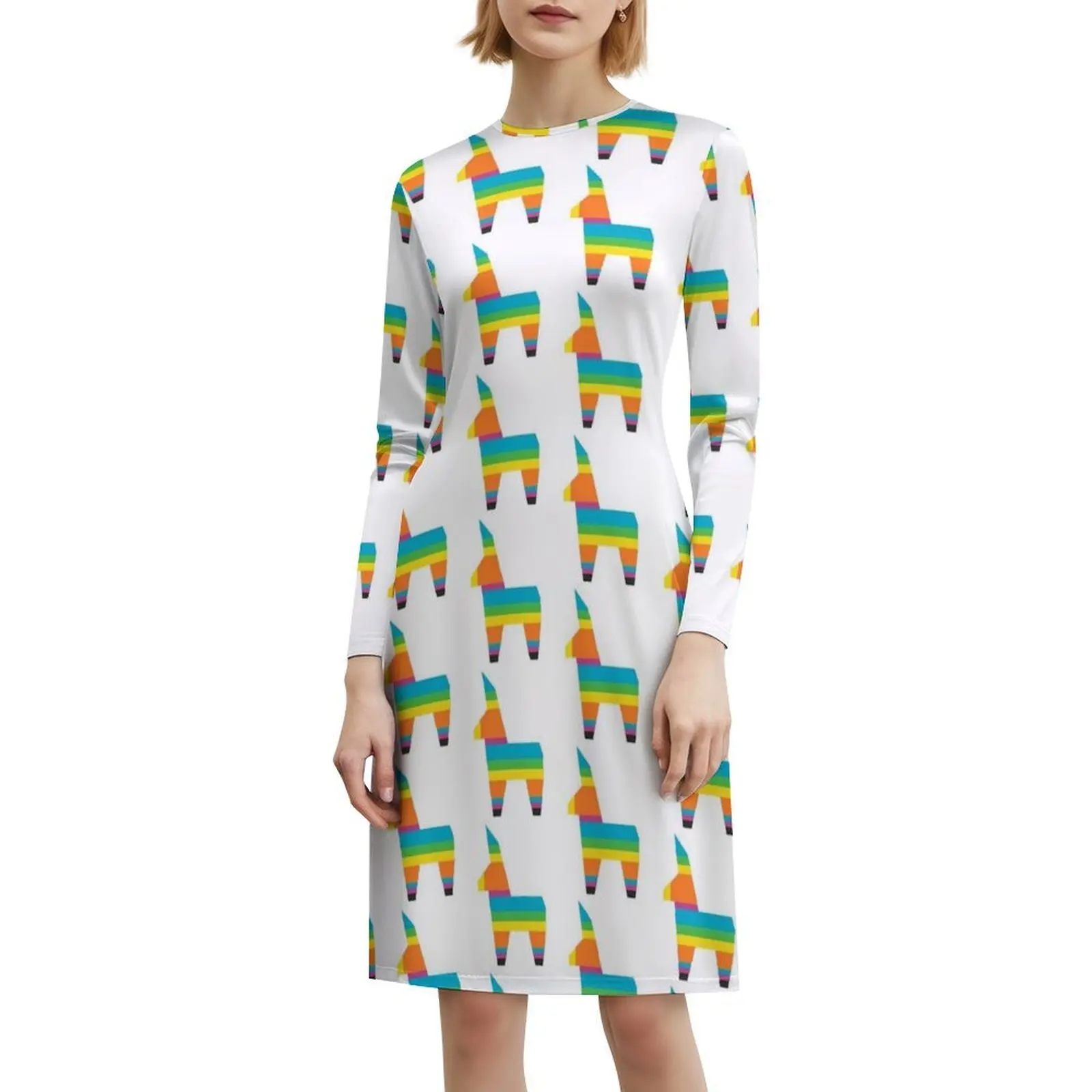 فستان كاجوال على الطراز الكوري من Donkey Pi؟Ata للنساء فساتين بسيطة يومية للمكتب للسيدات Pi?Ata Pinata Mexico Donkey Ass Fun Woman #6