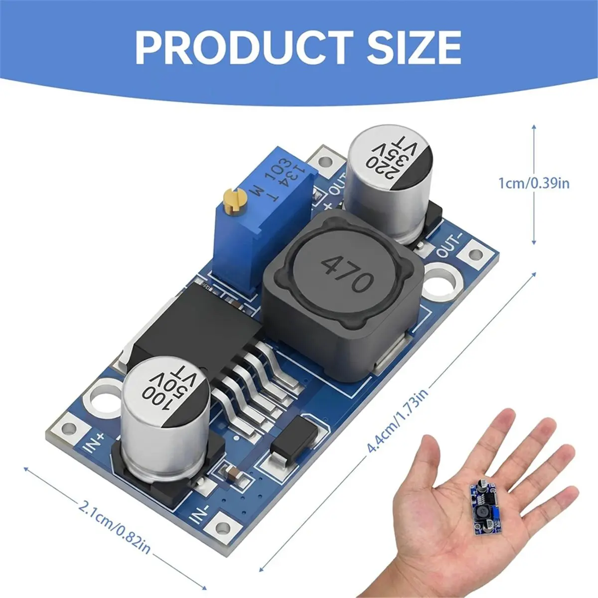 AU47-10pcs LM2596S DC Converter, Adjustable Buck Converter, Step Down Module, 4V-38V to 1.25V-36V Efficient Voltage Regulator