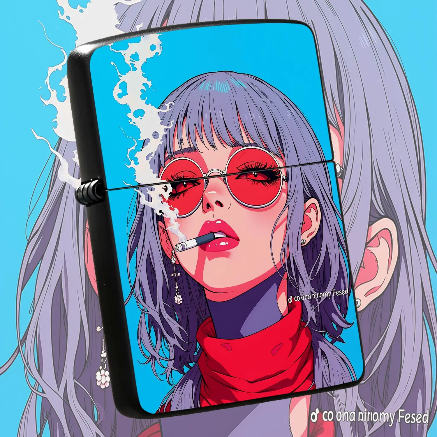 Trendy Anime Girl Pattern Lighter, Stylish Pop Art Aesthetic Design, Portable Sleek Lightweight Ignition Tool, Suitable For Daily Use, Party, Outdoor Activities And All Scenarios, Creative Artistic Gift For Friends And A Humorous And Intere