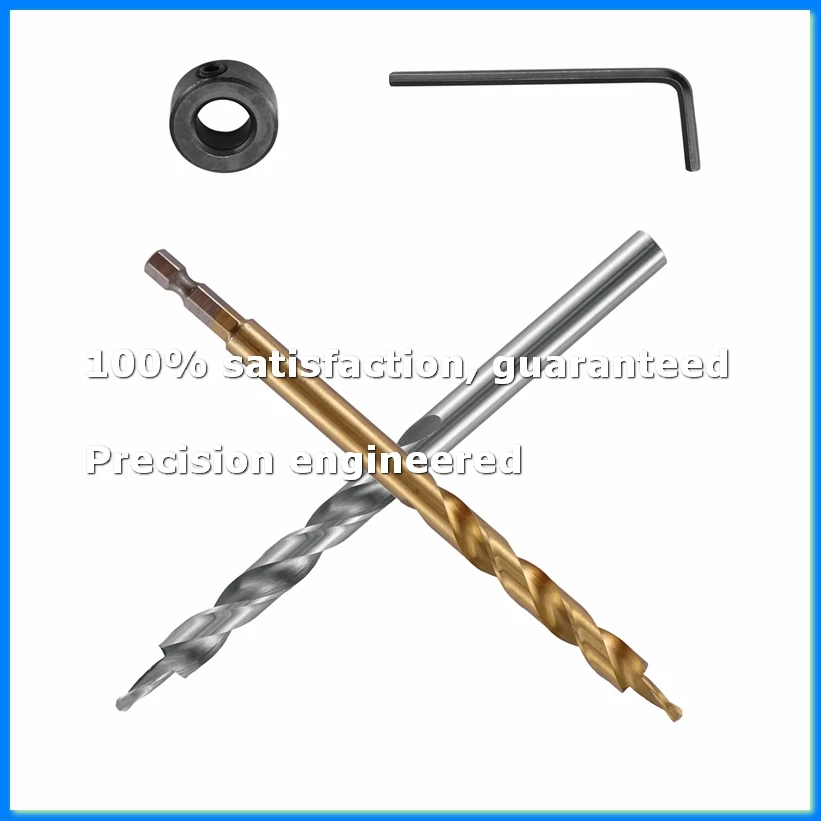 2Pcs 45661 Inch Hex Shank Pocket Hole Drill Bit + 3/8(9.5Mm)Replacement Twist Step Drill Bit-A63M