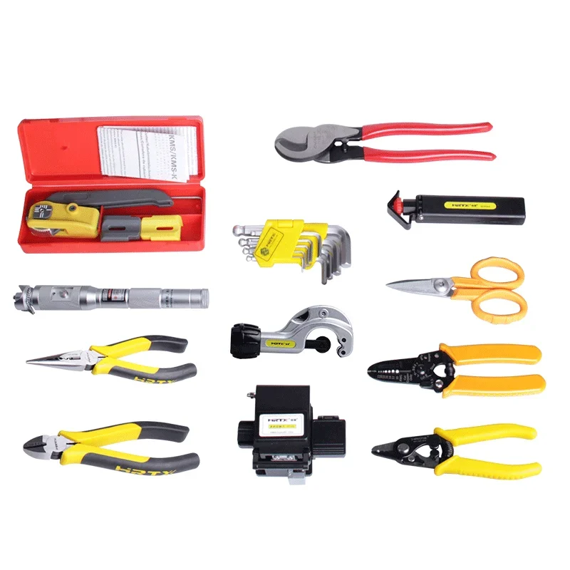 FTTH Fiber Optic Tool Kit Box mit Fiber Cable Construction Toolbox Fiber Construction Tools Set