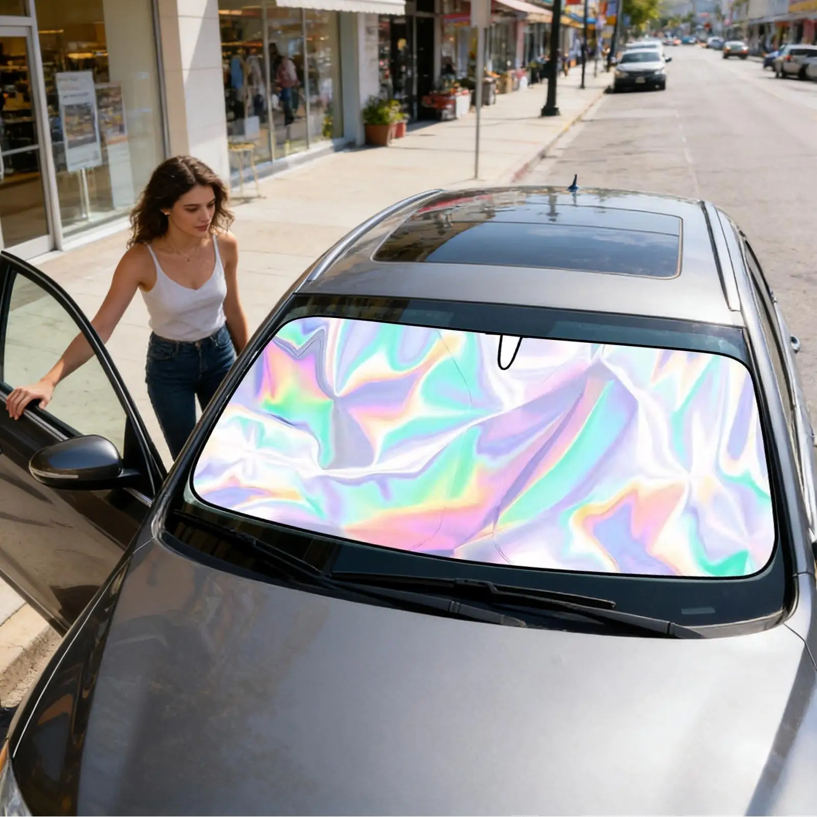 Car Windshield Sunshade Front Window Sun Visor Protector Windshield UV Block for Outdoor Cars Vehicle Automotive