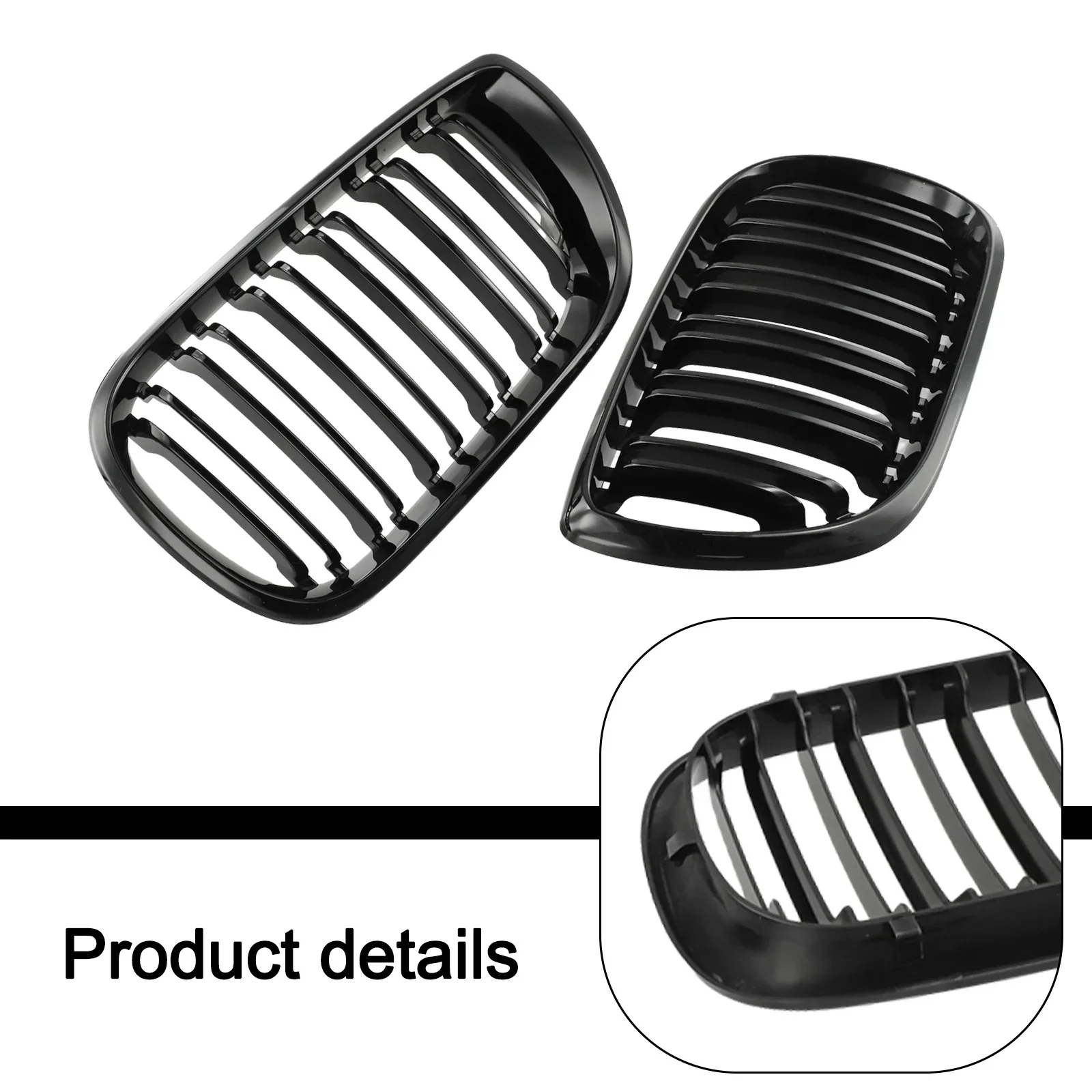 Car Front Grille Front Bumper Grille Vehicle Upgrade Black Air Intake Grille Reliable Product Wear-Resistant Design