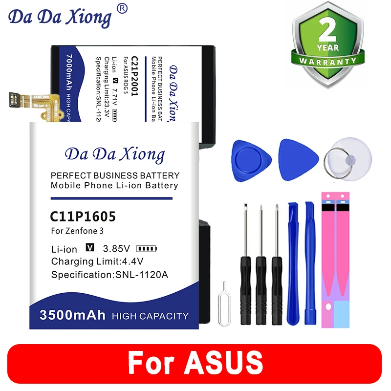 C11P1309 C11P1606 C11P1618 C11P1801 C11P1517 Battery For ASUS Zenfone ROG Note 1 3 4 5 5Z 6 c7.0 10 X AR L1 MAX M1 M2 S Pro