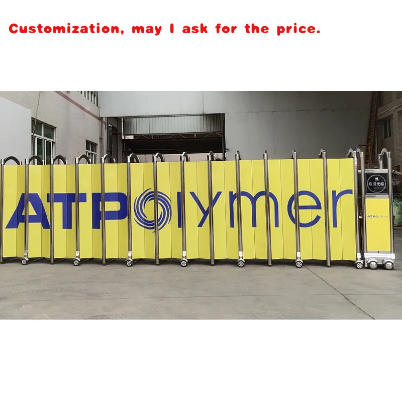 custom.New Design Automatic Retractable Driveway Sliding Gate Warehouse Remote Control Folding Fence Front Gate Scissor