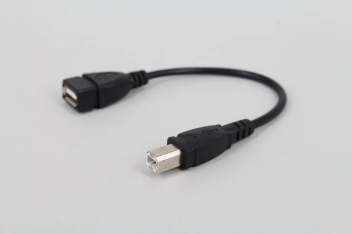 Nowy kabel USB 2.0 typu A żeński na USB B męski skaner Kabel do drukarki Przedłużacz USB do drukarki Adapter 50 cm