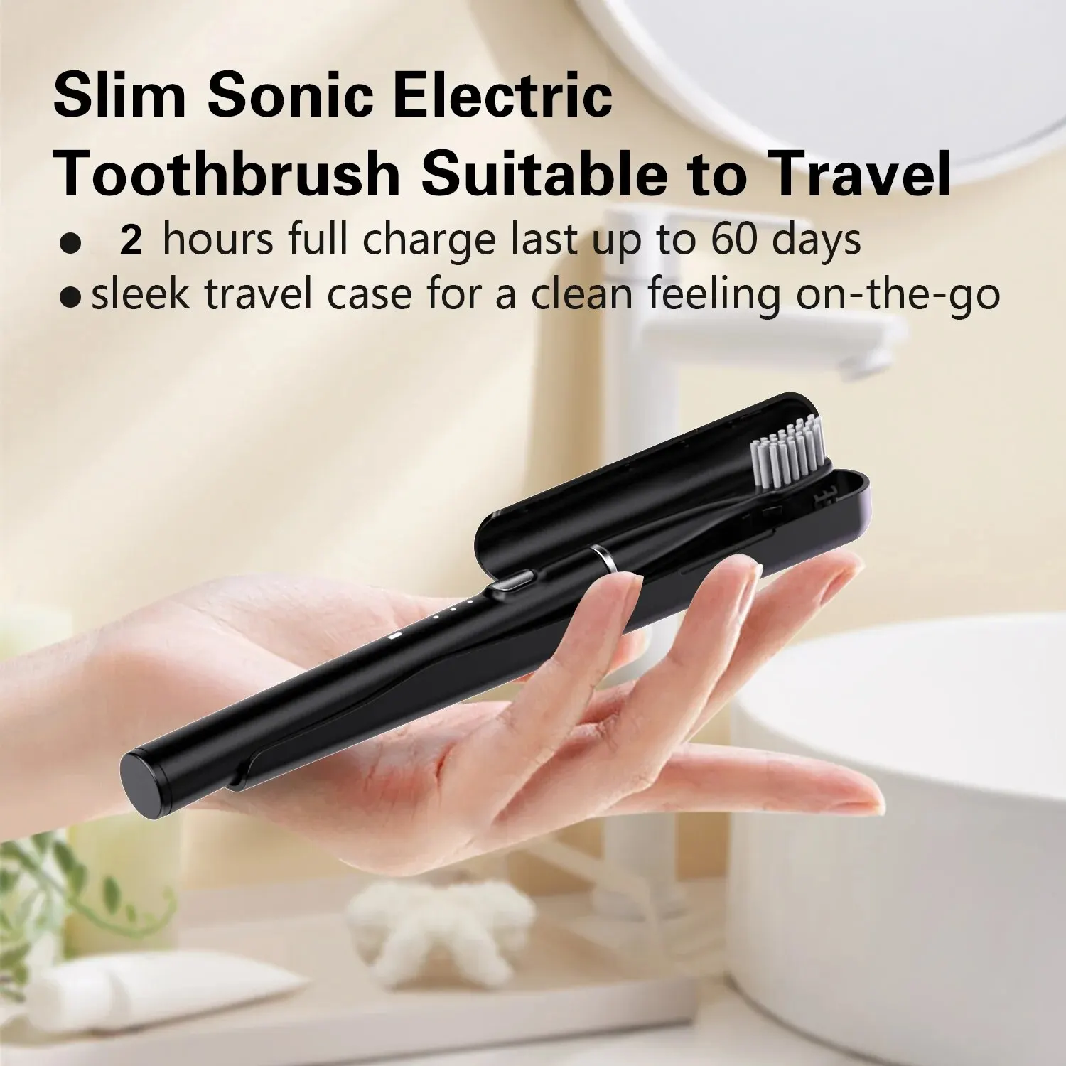 Electric Toothbrush Fine Branch Sonic Toothbrush Hollow Cup Motor Home Travel Toothbrush IPX7 Waterproof Electric Brush