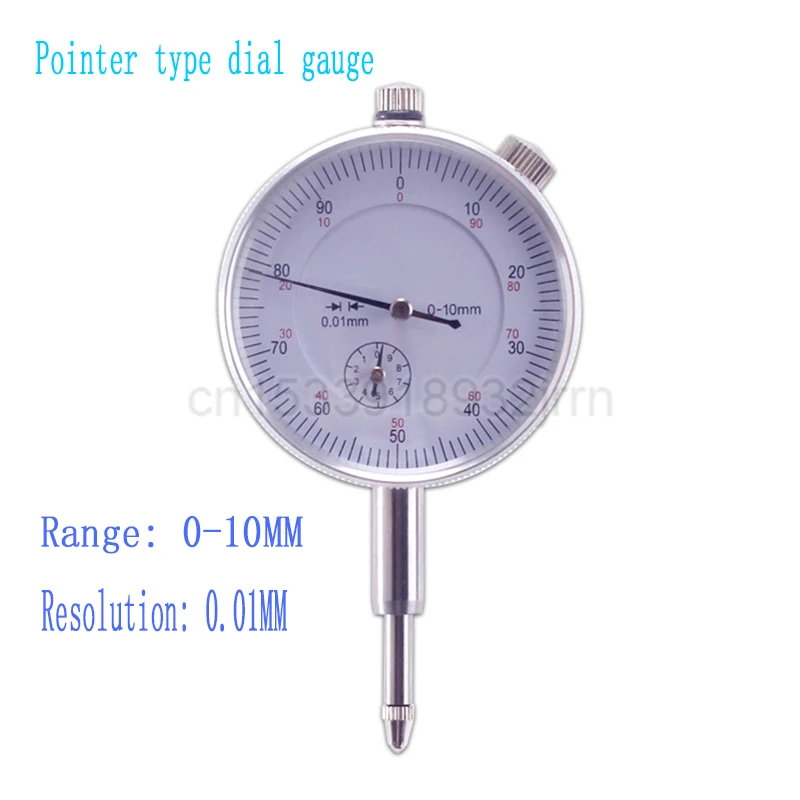 

1pcs 0-10MM Precision Aluminum Shell Pointer Mechanical Depth Inner Diameter Indicator Dial Gauge