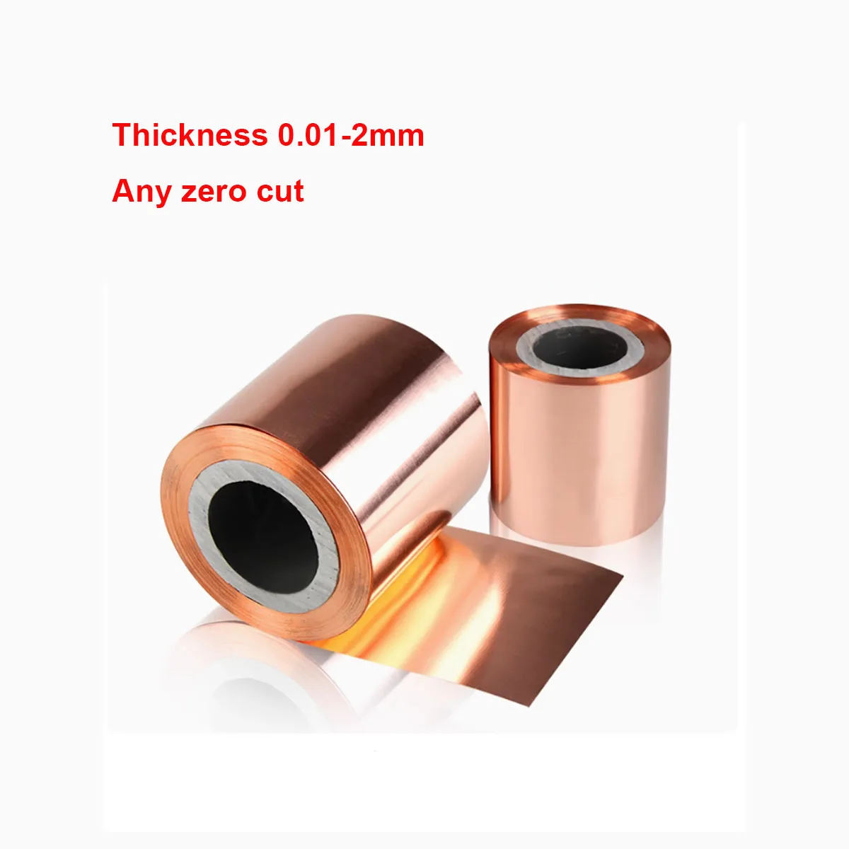 1M T2 Copper Sheet Pure Copper Strip 0.1-0.3mm Ultra-thin Copper Foil Thick Plate Grounding Conductive Heat Sink Width 5-120mm