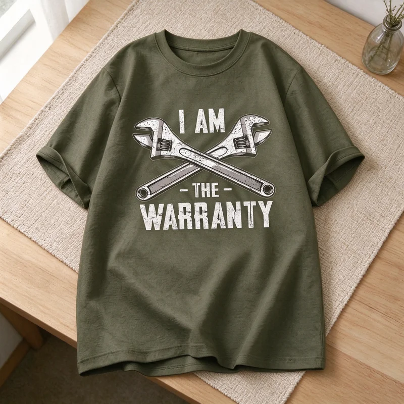 Mens Mechanic Tshirt I Am The Warranty Vintage Wrench Graphic Short Sleeve Tee Auto Repair Technician Gift Harajuku Y2k Top