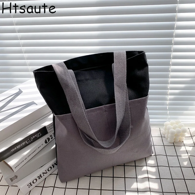 

INS Women Canvas Shoulder Bag with Zipper Hobo Bags Large Capacity Handbag Slouchy Bag Commuter Travel Bag Purses and Handbags