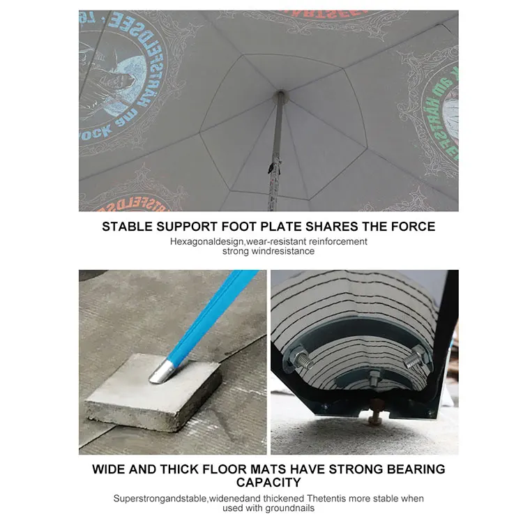 qh-High Quality Series Hexagon Tent Waterproof Star Canopy Shaped Beach Tent 600D Oxford*