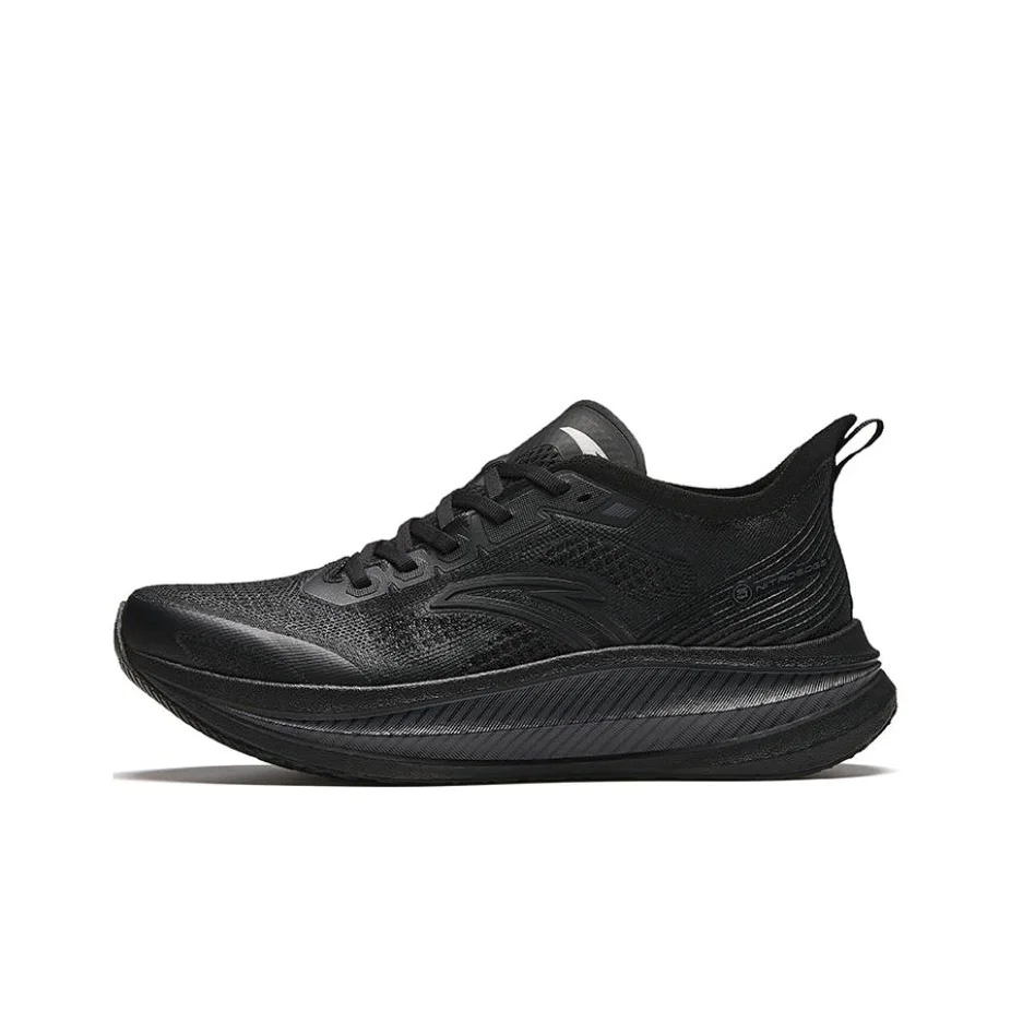 Anta Fabric Low top Full Length Carbon Plate Marathon Running Shoes Men's Black 912425588-3