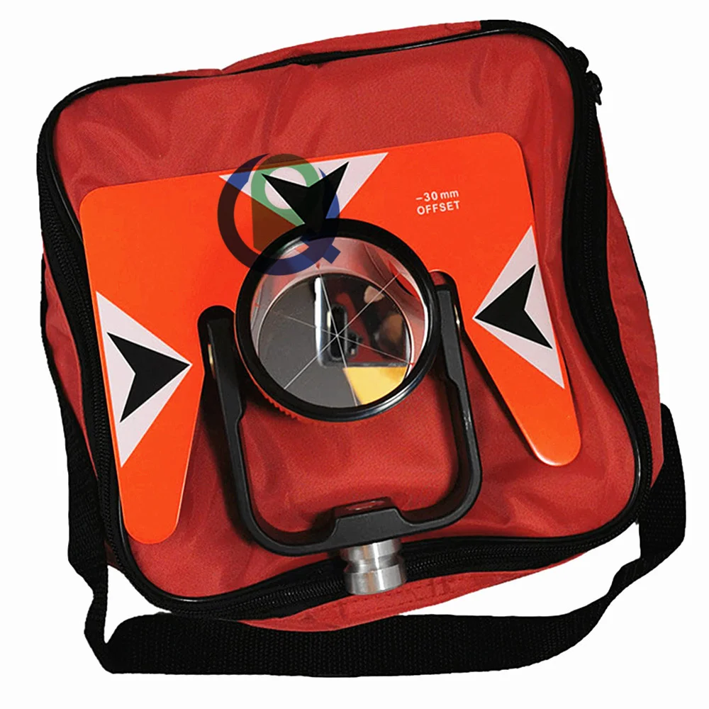 2023 NEW Red Single Prism With Soft Bag Compatible Total Station Surveying