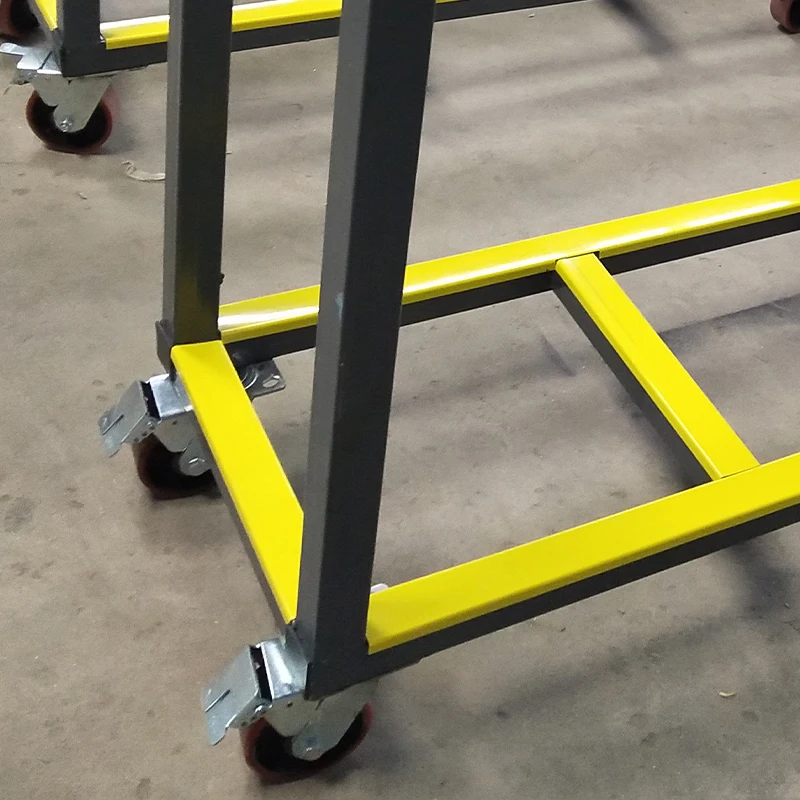1.5×0.5m U型輸送フレーム倉庫パレットラックアルミプロファイルチューブパイプ輸送カート倉庫ドリーカート
