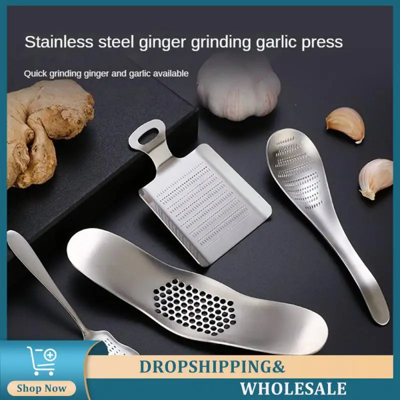 New Practical Kitchen Ginger Wasabi Stainless Steel Garlic Grater Bento Mill Tool Home Kitchen Portable Food Grinder Tool