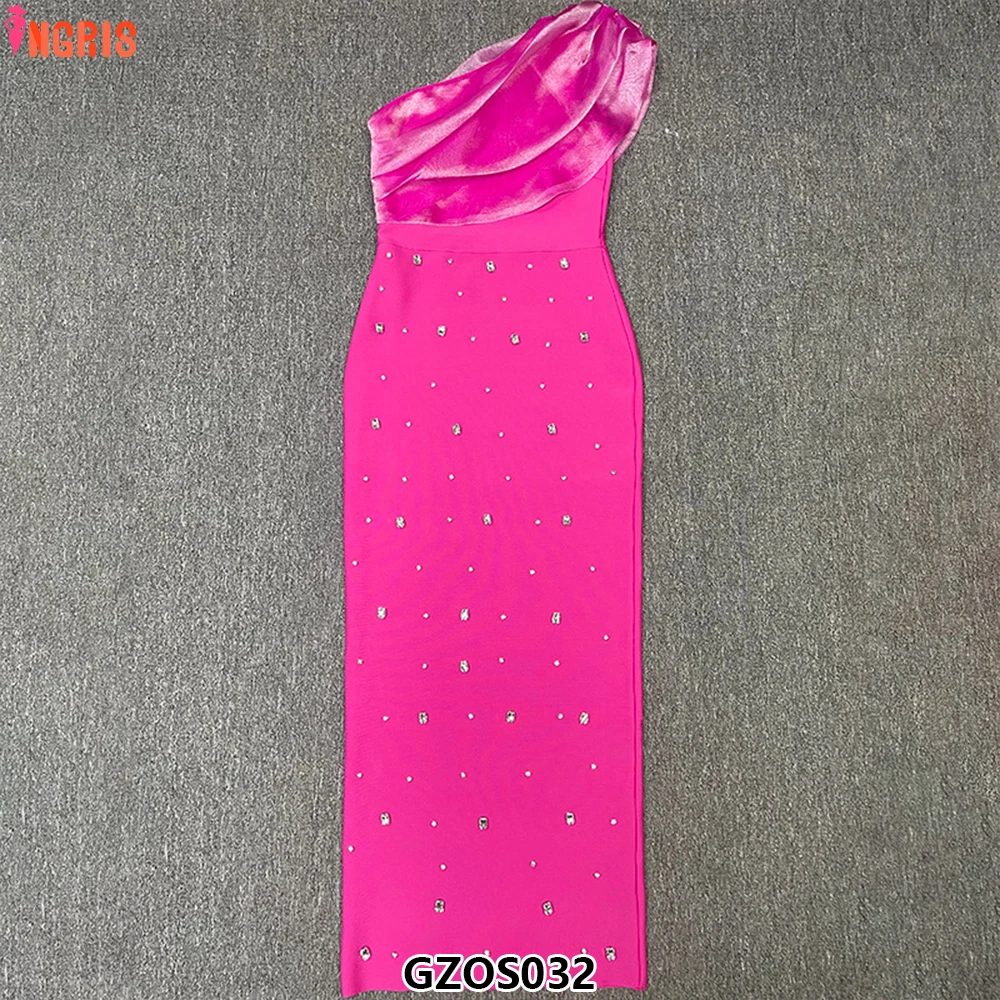 جديد إمرأة مثير قطري الكتف الساتان القماش التيلة تمتد فساتين السهرة Sehe Fashion-GZOS032 #2