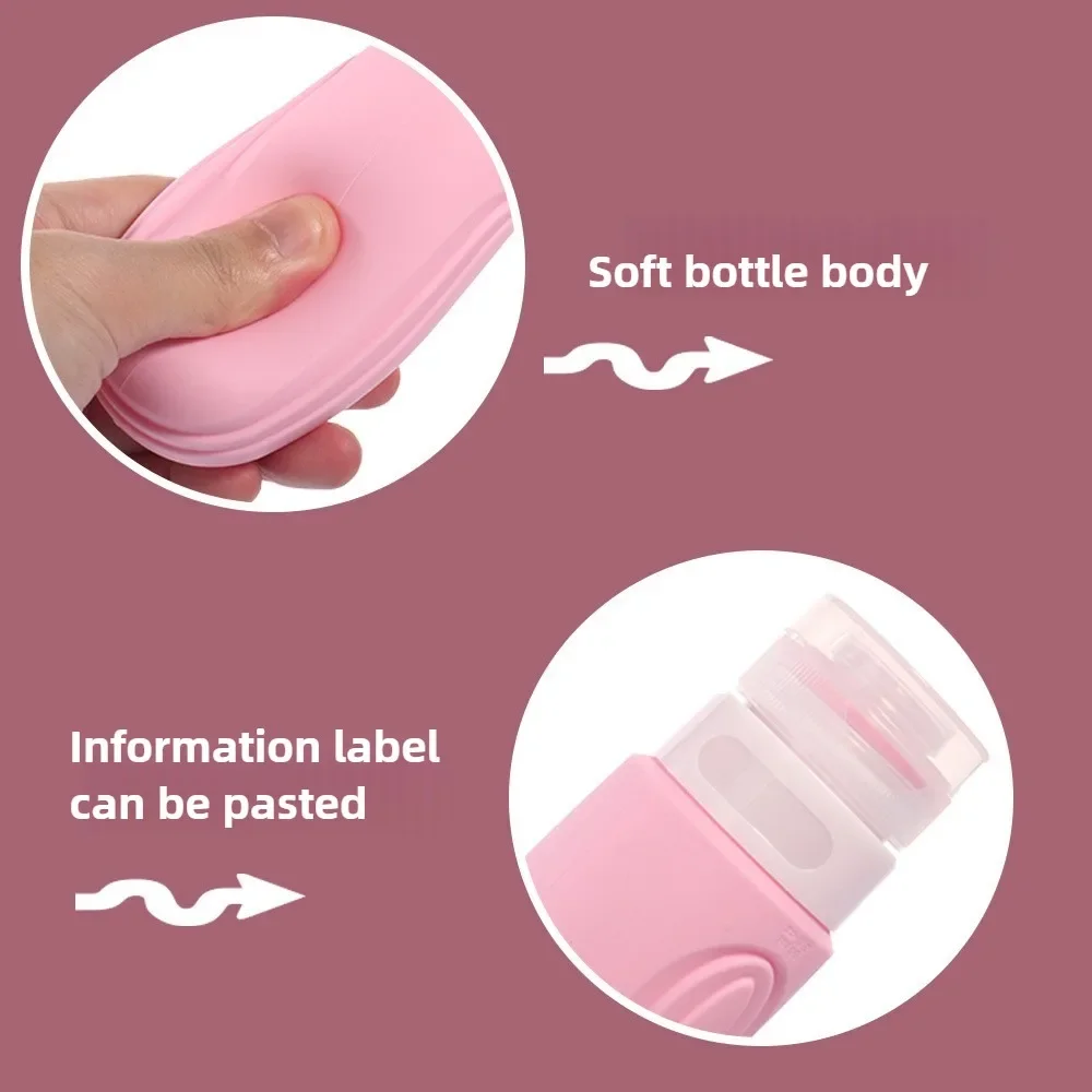 90 ml nachfüllbare Flasche, mehrfarbig, leer, Silikon, Reise-Kosmetikflaschen, auslaufsicherer Behälter für Shampoo, Spülung, Lotion