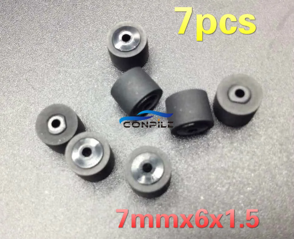 7pcs 7mmx6x1.5 rubber pinch roller for sony cassette deck walkman player WM-702 701 F702 F707 WM-F707 WM-R707 WM-701C WM-702