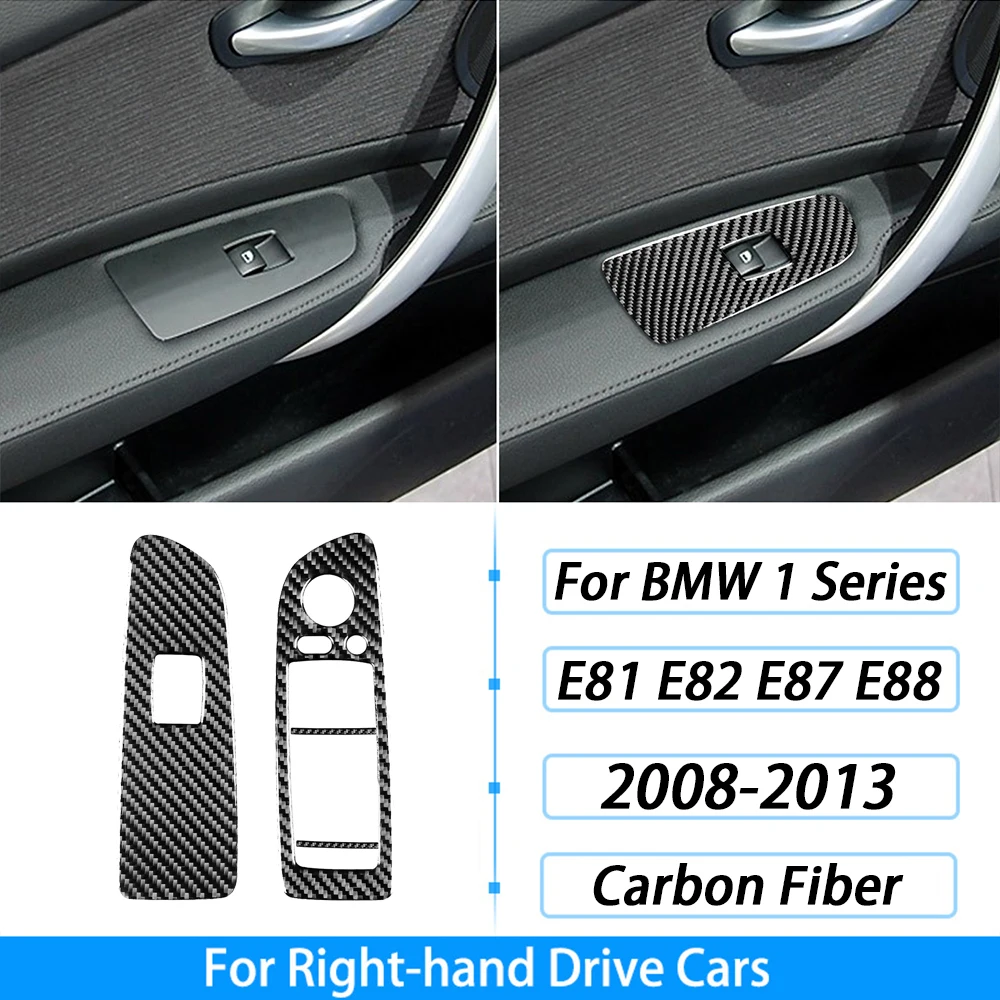 Voor BMW 1 Serie E81 E82 E87 E88 2008-2013 Koolstofvezel Stickers Automatische Versnellingspook Centrale Bedieningspaneel Power venster Lift - afbeelding 1