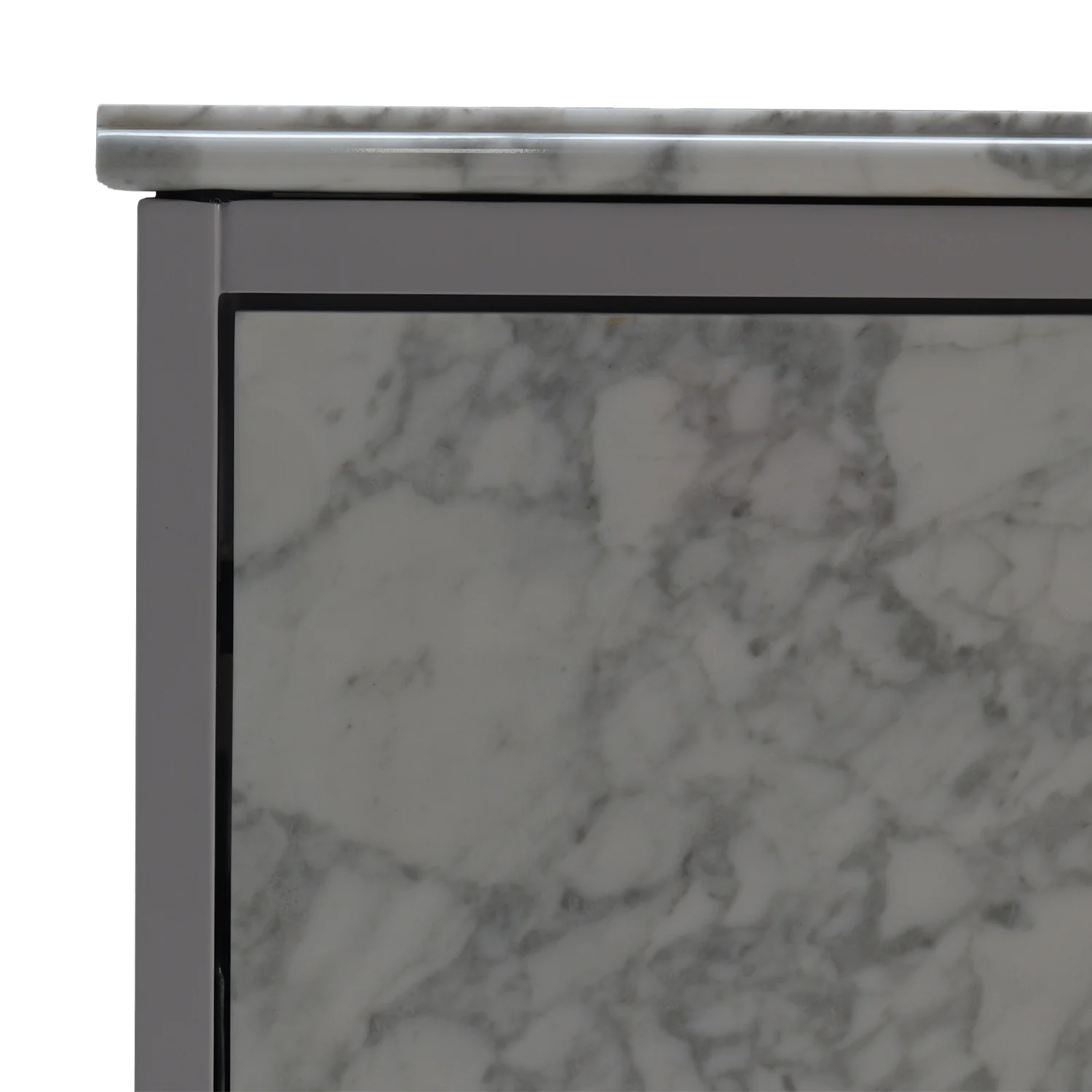 Modern Luxury Marble Bathroom Vanity Sink Storage Set with LED Strip Light Including Bathroom Storage Cabinet