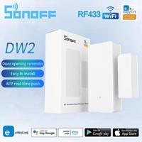 SONOFF DW2 Samrt Door Window Alarm Sensor RF 433Mhz Wireless Magnetic Door Window Detector Anti-Theft Alarm Smart Home Security