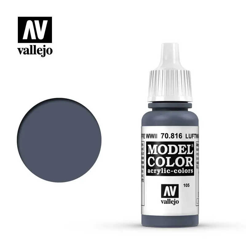 

Vallejo Paint Acrylic Model Colored Spanish AV70816 105 Grey Blue German Air Uniform Waterborne Hand Painted RAL5008