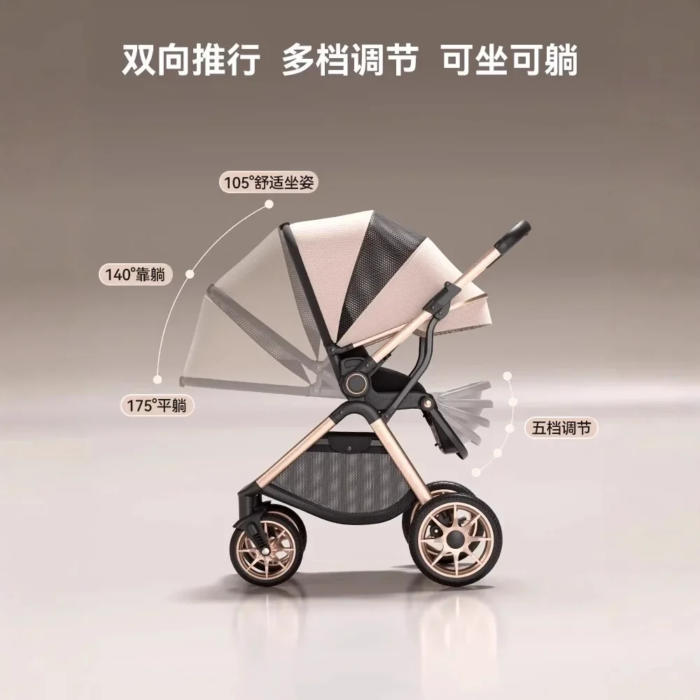 Wisesonle bébé poussette assise poussée des deux directions léger pliable Portable bébé poussette pour enfants