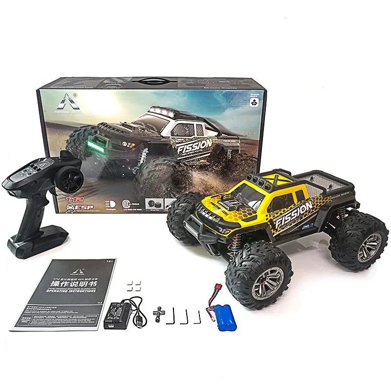 Grand camion télécommandé à grande vitesse pour adultes, voitures RC tout-terrain, jouet de voiture, moteur sans balais, Askler RC, Kawaii, 41cm, 50 km/h, 1:12