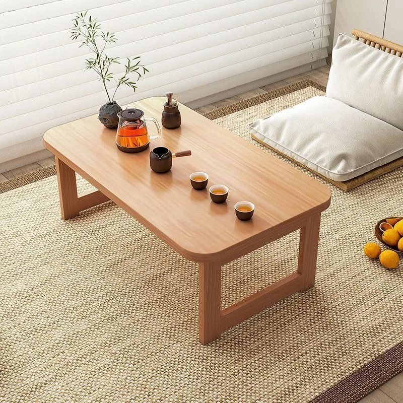 Foldable Tatami Style Low Table Bay Window Bedroom Tea Table Small Dining Table Japanese Kotatsu Living Room Table Coffee Table