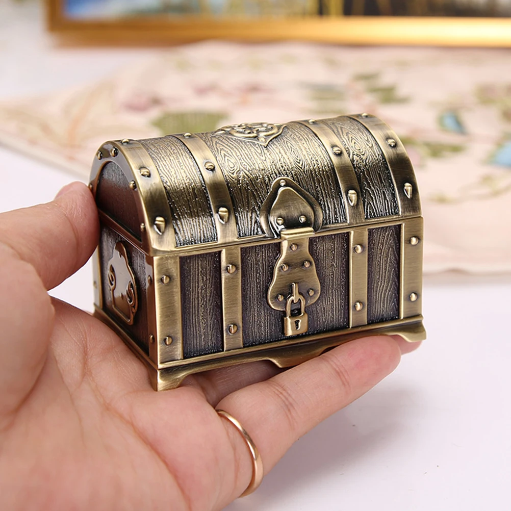 

Jewelry Storage Box Treasure Case Trinket Organizer Ring Earrings Box Party Decoration Home Display Gift Travel Accessory For