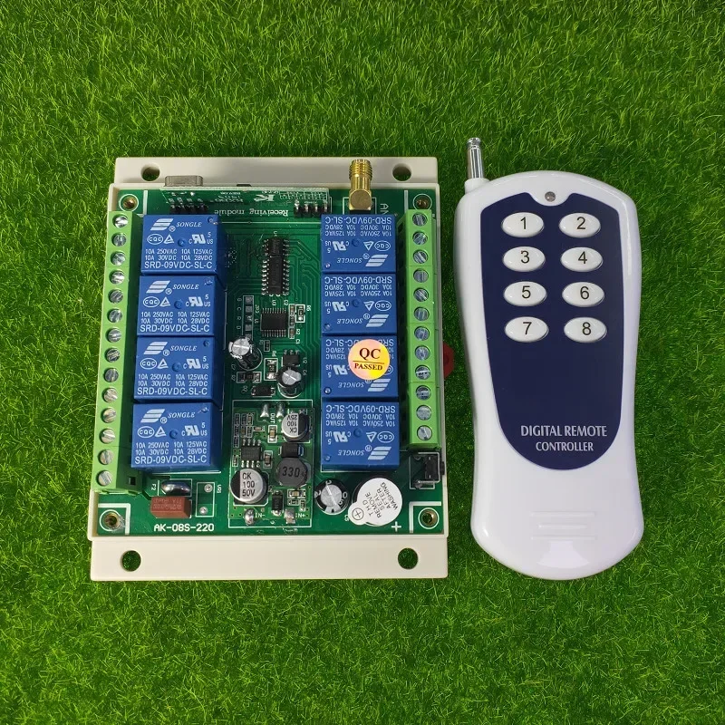 نظام تبديل جهاز تحكم عن بعد لاسلكي ، جهاز إرسال واستقبال ، 24 فولت ، 36 فولت ، جهاز ترحيل 8CH ، NC ، NO COM ، RF ، DC 12 فولت ، 24 فولت