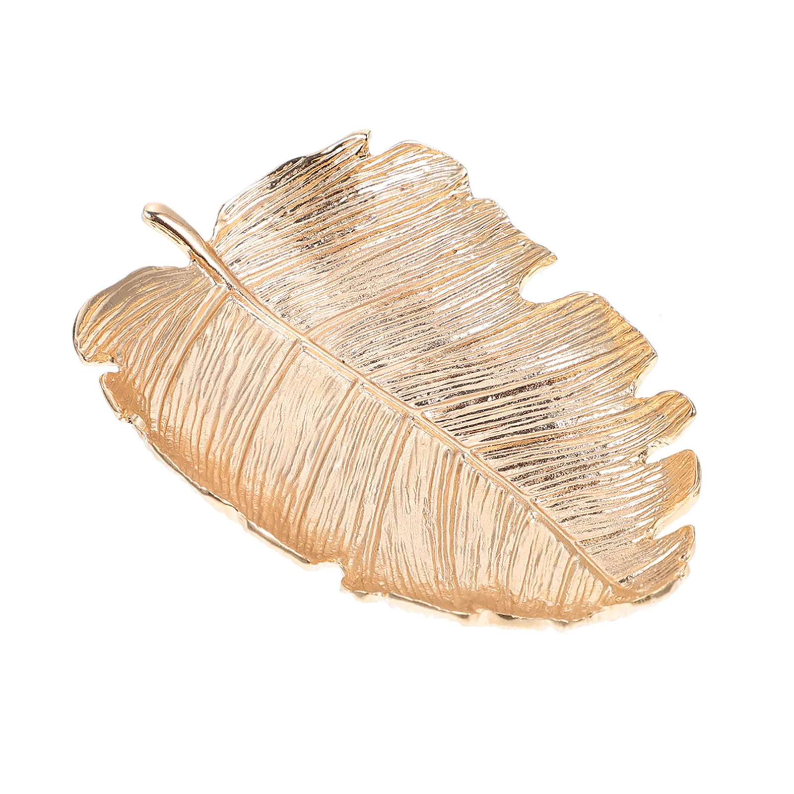 

Golden Leaf Jewelry Tray Elegant Delicate Ring Dish for Jewelry Storage Desktop Organizer Home Hotel Bedroom Decor Creative Chic