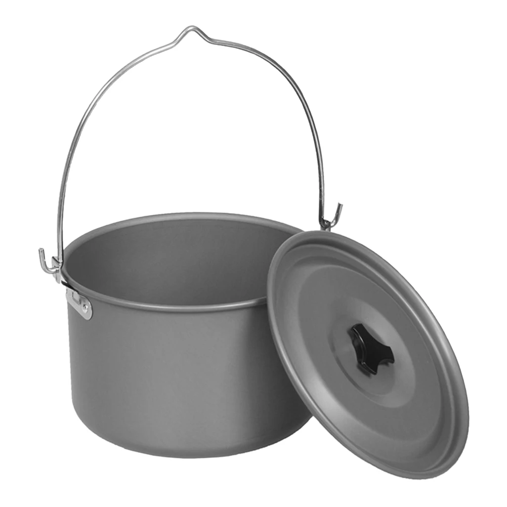 

Camping Cooking Pot 6 8 People Outdoor Picnic Set Aluminum Durable Lightweight Hanging Kettle Cookware Equipment Storage