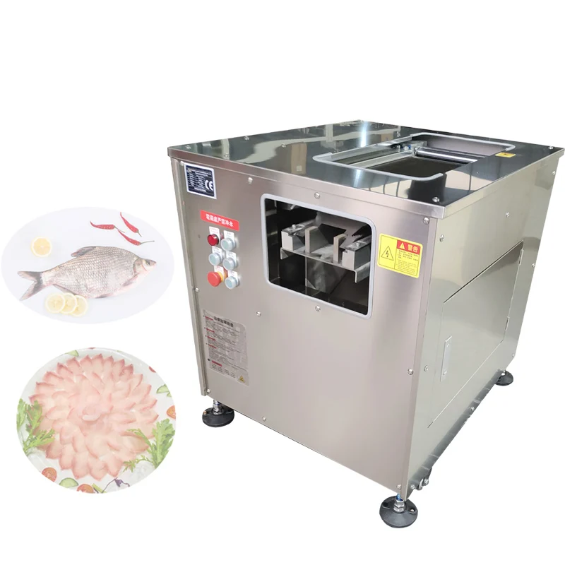 

110v 220v Imitation Artificial Oblique Fish Slicing Machine Multi-Function Fresh Meat Slicer Machine