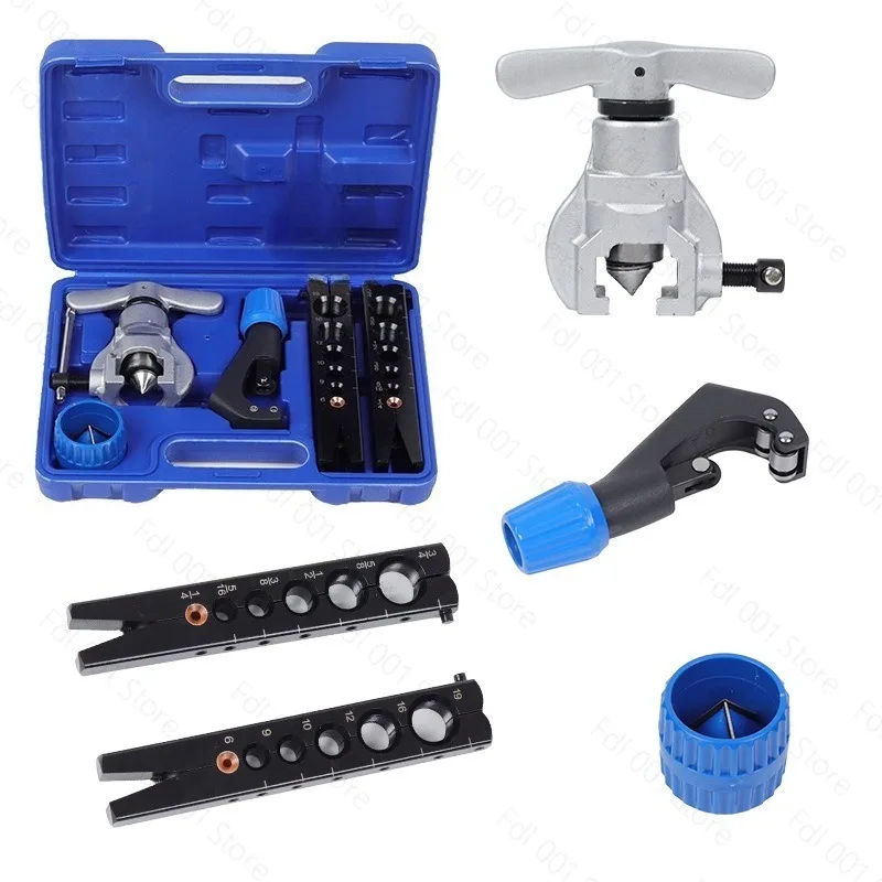 CT-808 Metric and Inch Tube Expander Kit Air Conditioner Copper Pipe Pipe Reamer Tube Flaring Tool 6-19mm 1/4-3/4 Inch