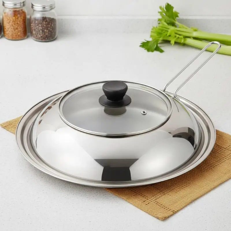 New 30/32/34/36cm Oil Splatter Guard Heat Resistant Visible Frying Pan Splatter Cover Detachable Pot Lid Home Kitchen