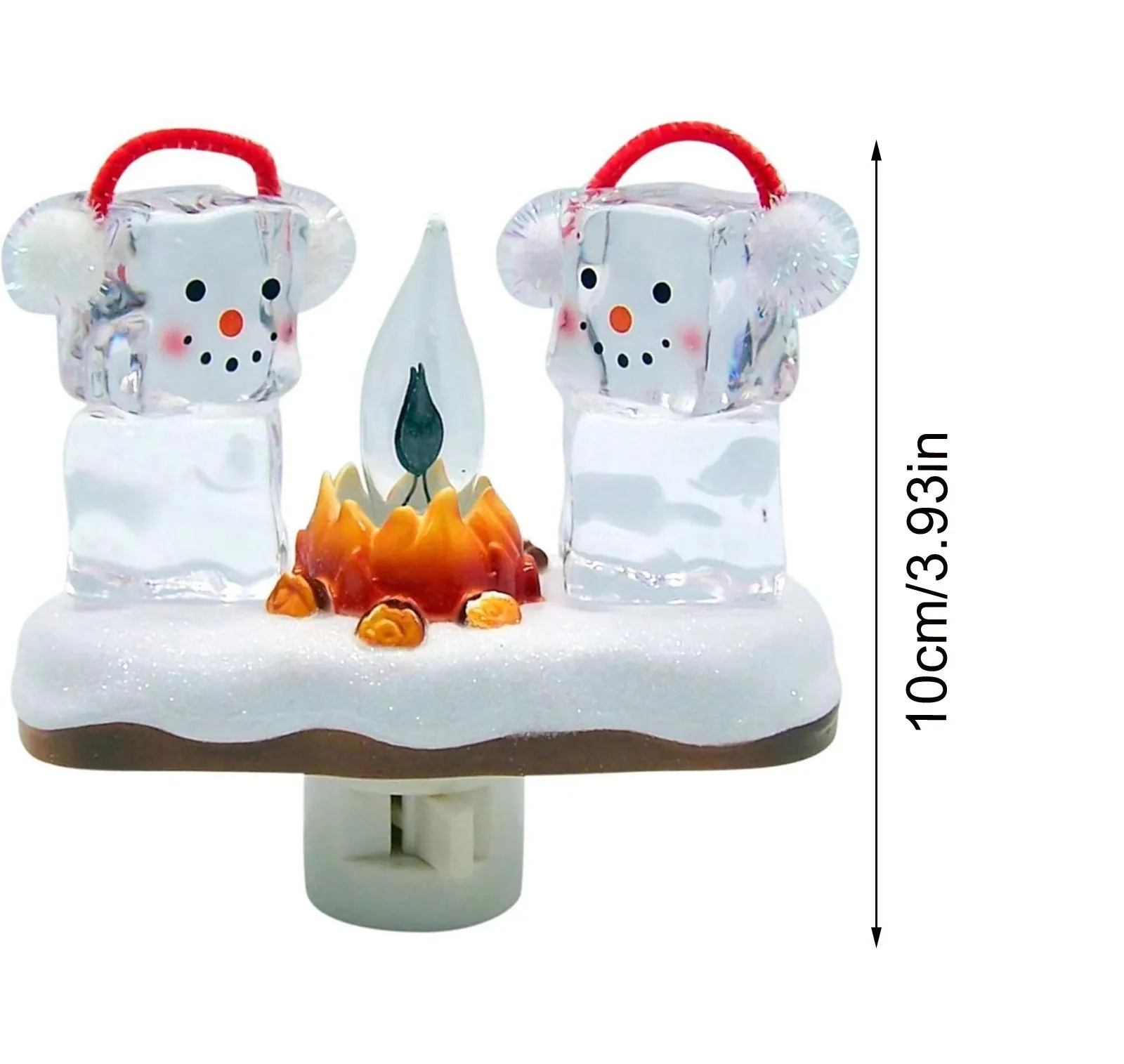 Bonfire Flashing Night Light, Fire Marshmallow Night Light, 4 Inch LED Fake Bonfire Night Light Plugs Into The Wall