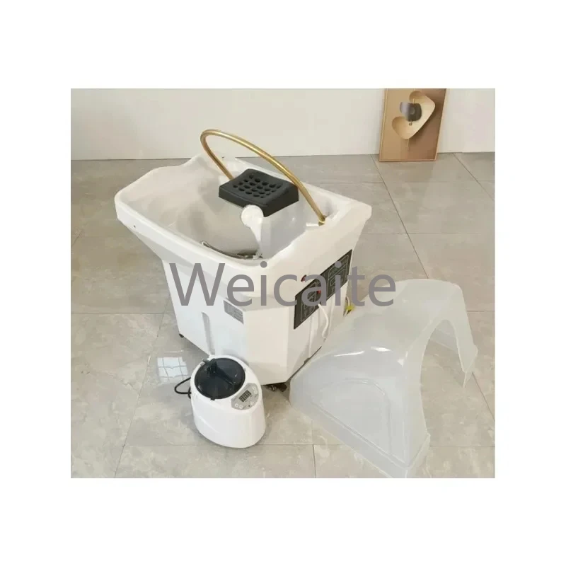 

Movable Shampoo Basin Head Therapy Machine Supporting Massage Couch Facial Bed Fumigation Water Circulation Shampoo Machine