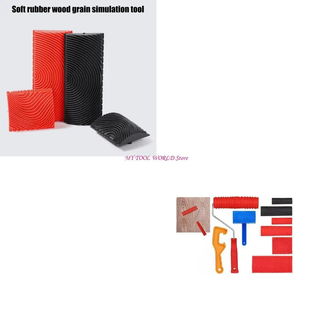 

Professional Texture Painting Roller Solid Rubber Coating Art Supply A2BB