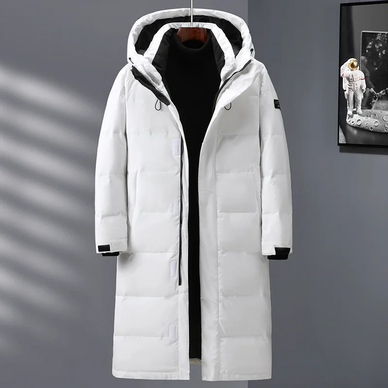 Chaquetas de plumón con capucha para hombre, abrigos gruesos y cálidos de pato blanco, chaqueta acolchada negra/blanca, abrigo de alta calidad, moda de invierno