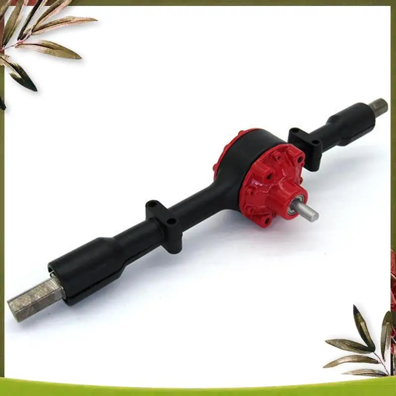 ABOU-2 Stuks Metalen Achterbrug As Met Stalen Gear Voor WPL D12 B14 B24 B16 B36 C14 C24 C34 C44 RC Auto Upgrade Onderdelen, Zwart