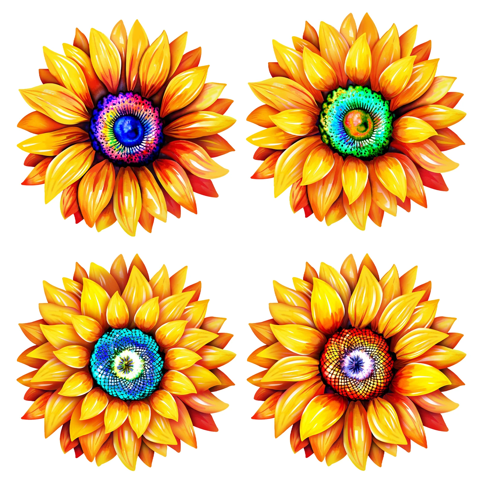 

30.5cm Metal Sunflower Wall Decor Wall Art Ornament Iron Wall Craft Long-Lasting Bright Colors for Indoor Outdoor